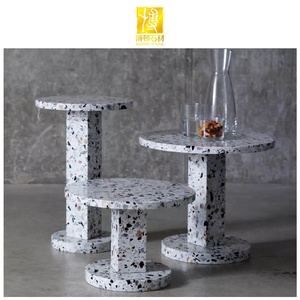 BOTON STONE <span class=keywords><strong>Precio</strong></span> bajo Azulejos de terrazo de cemento Marketing global Losas de mesa de centro de terrazo - Product Image 3