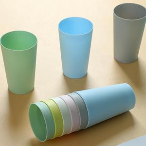 Ensemble de 6 gobelets en plastique réutilisables écologiques, gobelets de couleur unie pour les smoothies, l'eau et les boissons froides - Utilisation pour les fêtes, passe au <span class=keywords><strong>lave</strong></span>-<span class=keywords><strong>vaisselle</strong></span> - Product Image 3