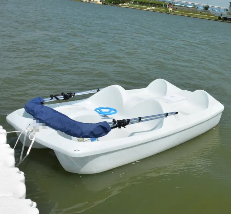 Водная лодка для парка развлечений, Педальная Лодка на 4 человек для озерных пропеллеров, водная Педальная велосипедная лодка для водных видов спорта