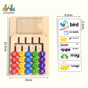 ของเล่นไม้มอนเตสซอรี่สำหรับเด็ก ค.ศ. 1900 ฝึกการสะกดคำ<span class=keywords><strong>ภาษา</strong></span>อังกฤษ ของเล่นเสริมพัฒนาการเด็ก ของเล่นเสริมทักษะ ของขวัญวันเกิด - Product Image 4