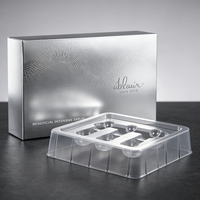 Boîte médicale haut de gamme à motif de points en relief, emballage personnalisé pour ampoules médicales jetables avec plateau d'insertion en plastique PVC transparent