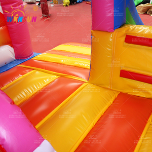 WINSUN Château gonflable licorne coloré avec toboggan pour enfants, de haute qualité, pour usage commercial extérieur, parc à thème - Product Image 3