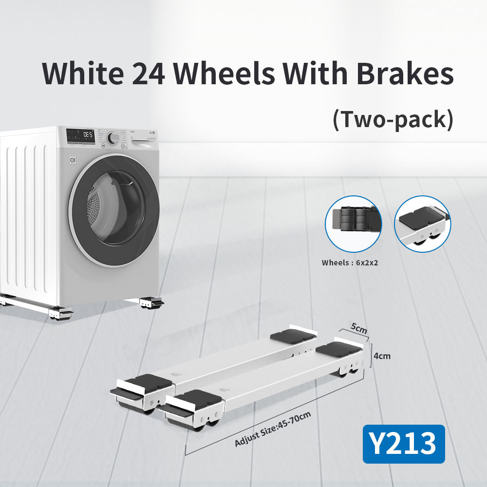 White 24 wheels with brakes(two-pack)