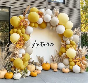 Guirlande de ballons jaune <span class=keywords><strong>moutarde</strong></span> <span class=keywords><strong>Kit</strong></span> double arc de ballons en peluche Anniversaire Baby Shower Révélation de sexe Boho Bee Party Decoration - Product Image 5