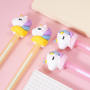 MiAx Unicorn Gel Pen 0.5mm Fine Point Cute Cap Student Office Stationery - Product Image 3