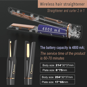 Piastra per Capelli Portatile Ricaricabile Senza Fili Resistente al Calore con Etichetta Privata - Product Image 6