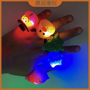 Green <b>Tree</b> Shape Led <b>Lighting</b> Finger Ring Plastic Toy For Kids Christmas Indoor Use - Product Image 4
