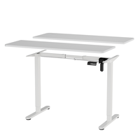 Bureau assis-debout électrique ergonomique S11 à moteur unique réglable en hauteur – Mobilier de qualité pour le bureau et la maison, idéal pour l'étude et le travail