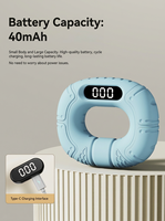 Poignée de musculation intelligente rechargeable et portable avec compteur numérique, anneau de préhension en silicone et éléments métalliques pour l'exercice de renforcement des doigts
