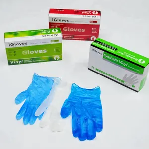 Red Vinyl glovee bán sỉ giá rẻ cấp thực phẩm dùng một lần glovee PVC bột miễn phí glovees