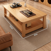 Table basse moderne haut de gamme compacte à deux niveaux pour petits salons