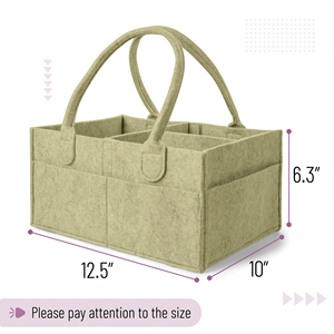 Baby Diaper Organizer Storage Bag Felt <b>Caddy</b> Changing <b>Nappy</b> Stuff Carrier - Product Image 2