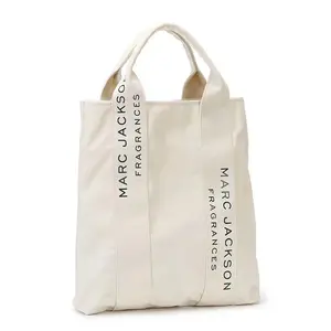 Bolsa de lona reforçada para compras, sacola de algodão dobrável para ioga, sacola simples com estampa de letras, estilo arte reutilizável