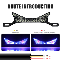 Nouveau système de phare LED 12V pour moto avec 8 lentilles, position gauche, pour rénovation/amélioration, compatible Para Moto Triangle Devil Eagle