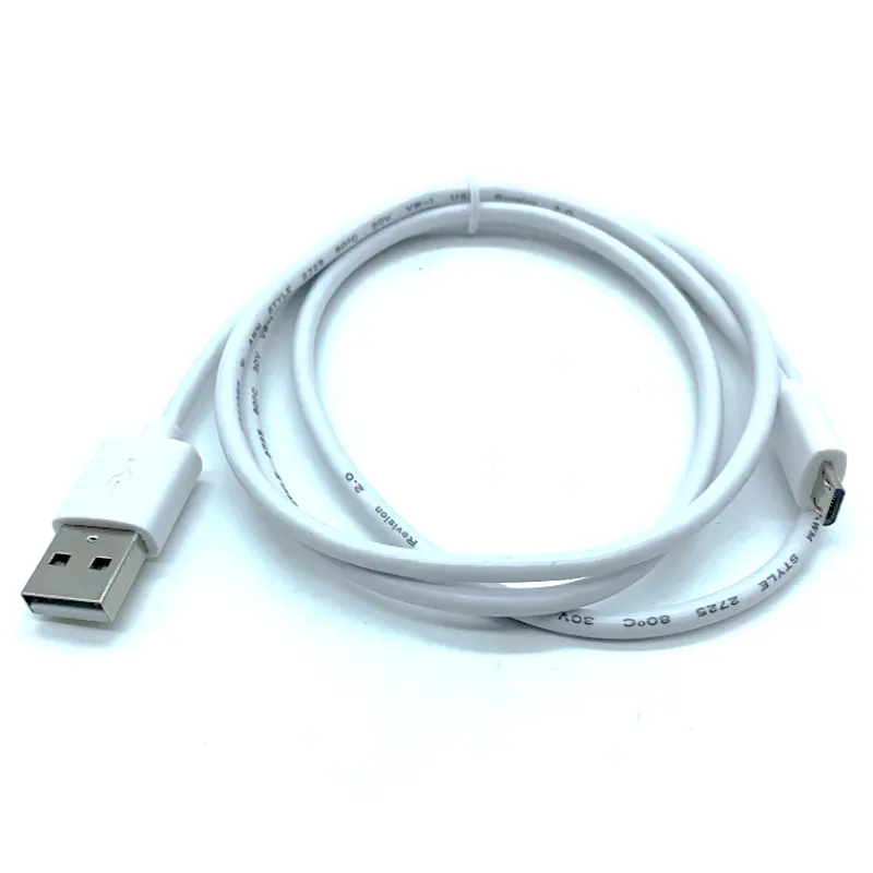 White Micro USB Data Charger Cable Cord