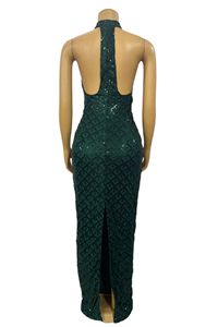 Robes pour femmes Viviblook Z0122DS01, robe de soirée élégante sans manches avec strass, nouvelle collection - Product Image 4