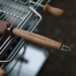 Spiedini per Barbecue griglia spiedini per Barbecue piatti strumenti bastoncini per Barbecue riutilizzabili escursionismo campeggio in <span class=keywords><strong>acciaio</strong></span> inossidabile Barbecue all'aperto estivo - Product Image 3