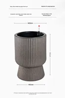 Pot Bunga Besar P409 Nordic Simple Resin Plastik Tebal, Self-Watering, Tahan Lama, Hemat Air, Anti-Semen, Ringan