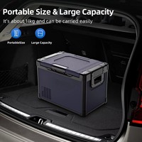 Compresseur 12/24V DC 110/240V AC, congélateur à glaçons à double zone, compartiments isolés 30L/40L/50L, sac à dos portable pour les voyages