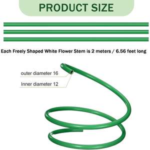 Tubo de PVC Moissic Y-9-5 de 78.7 Pulgadas, 3 Piezas, Tubo de Plástico Flexible de Aluminio, Tallo para Flores Artificiales, Arcos de Globos, Tubo Flexible - Product Image 2