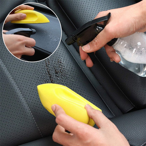 Vente directe d'usine 100 pièces/1 Carton jaune voiture intérieur nanomètre nettoyage cuir siège <span class=keywords><strong>brosse</strong></span> blocs de ponçage - Product Image 6