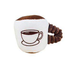 Özel peluş köpek oyuncak kahve fincanı kek çörek tasarım ker ker ile - Product Image 3