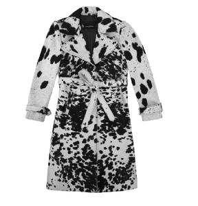 Manteau pour femme en cuir Nappa noir souple 100% véritable, nouvelle saison, avec accessoires haut de gamme, marque privée OEM/ODM, style moderne et minimaliste - Product Image 1