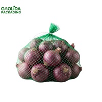 Plastiek geëxtrudeerd gaasnet zakken op maat, kleur naar keuze, voedselveilig PE materiaal voor verpakkingen van fruit, groenten, aardappelen & uien