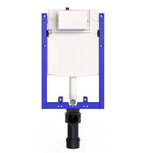 Válvula De Entrada Para Depósito De Inodoro Montado En Pared - Sistema De Descarga Plástico - Color Blanco - 3/8 Pulgadas