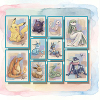 YQ Wholesale High Quality Chinese Pokemoned Eif Baby Hand-drawn Cards Etb Acrylic Surprise Boxes Figure Board Games case