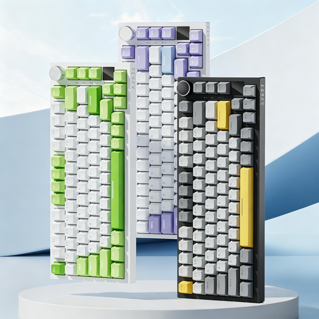 Wired for Tri-mode Mechanical Keyboard Customizable 75% Layout Hot-swappable Gasket-mounted Gaming