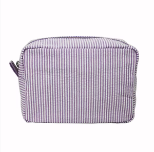 Bolsa de Cosméticos de Algodón a Rayas, Versátil, con Logotipo Personalizable, Gran Capacidad, Portátil, Unisex, Venta Caliente - Product Image 6