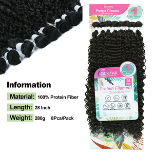 Extensions de cheveux en fibre organique extra longues et lisses, avec frontal - Product Image 2