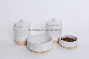 Contenitore per alimenti in ceramica per animali domestici BESTCERA contenitore per vasetti in ceramica per cani e gatti - Product Image 3