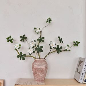 Collection Mo Ran - Branche d'azalée artificielle en mousse blanche 30cm-100cm - Fleurs pour vase - Décoration intérieure - Mariages - Product Image 2