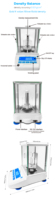 MDJ-303S solide or LCD affichage densitomètre numérique laboratoire or densité équilibre K valeur testeur de pureté avec résolution 1mg