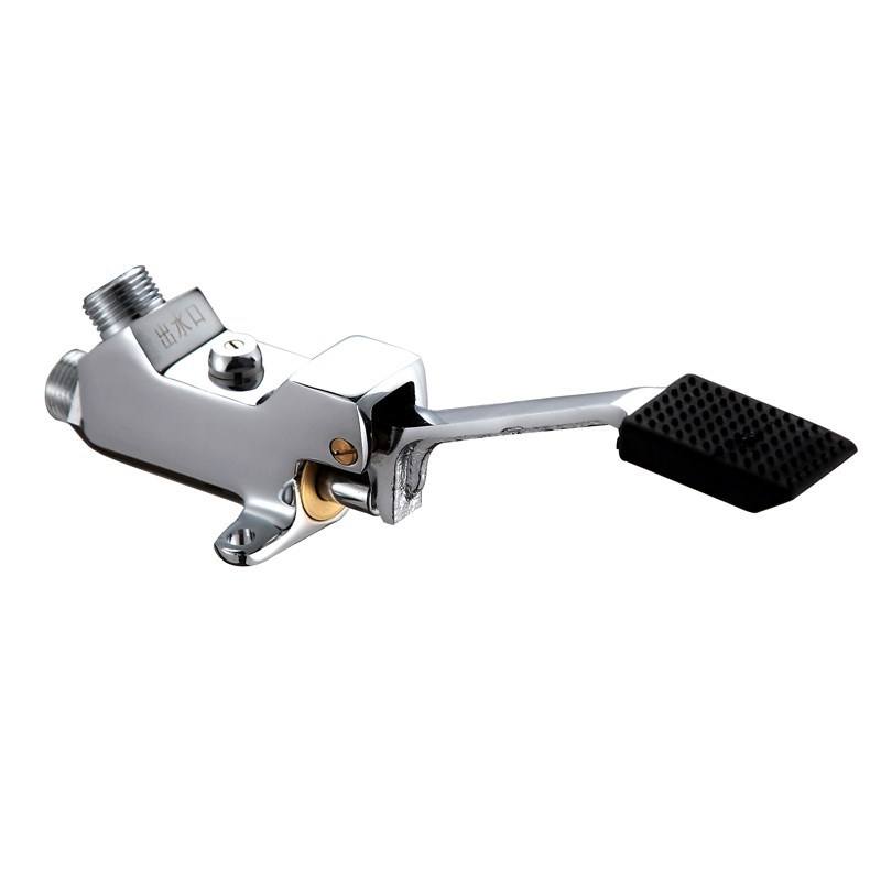 Robinet De Lavabo De Salle De Bain Contrôle Par Pédale De Sol Vannes à Pédale En Cuivre Robinet Froid Unique Hôpital Hôtel Pédale Robinet D'eau