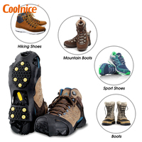 Crampons antidérapants professionnels pour chaussures et bottes, élastiques, pour la neige et la glace, pour l'extérieur