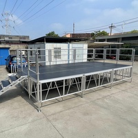 Plateforme de scène modulaire réglable en alliage d'aluminium portable, podium en forme de T, structure de scène