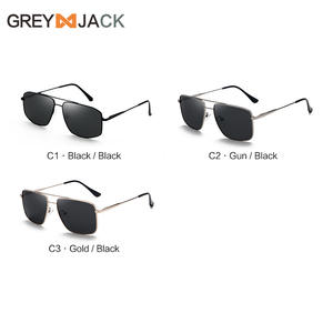 Lunettes de soleil carrées Greyjack pour hommes, verres TAC UV400, monture complète, conduite, extérieur, mode - Product Image 4