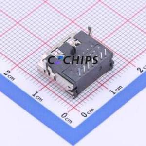 D-HDMIM19P-FC00 HDMI Connector Through hole Component (THT) Connector HDMI-A Female 19P Right Angle Insert - Product Image 2