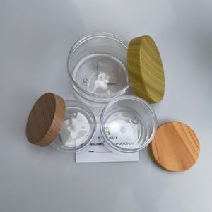 ขวดพลาสติก PET ใสขุ่นทรงกลม ฝาไม้ไผ่ ดีไซน์ใหม่ ขนาด 30 มล. 50 มล. 100 มล. 4 ออนซ์ 200 มล. 8 ออนซ์ 250 มล. 300 มล. 500 มล. - Product Image 2