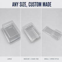 Accepter une taille personnalisée de haute qualité gaufrage logo transparent PET recyclé emballage blister à clapet