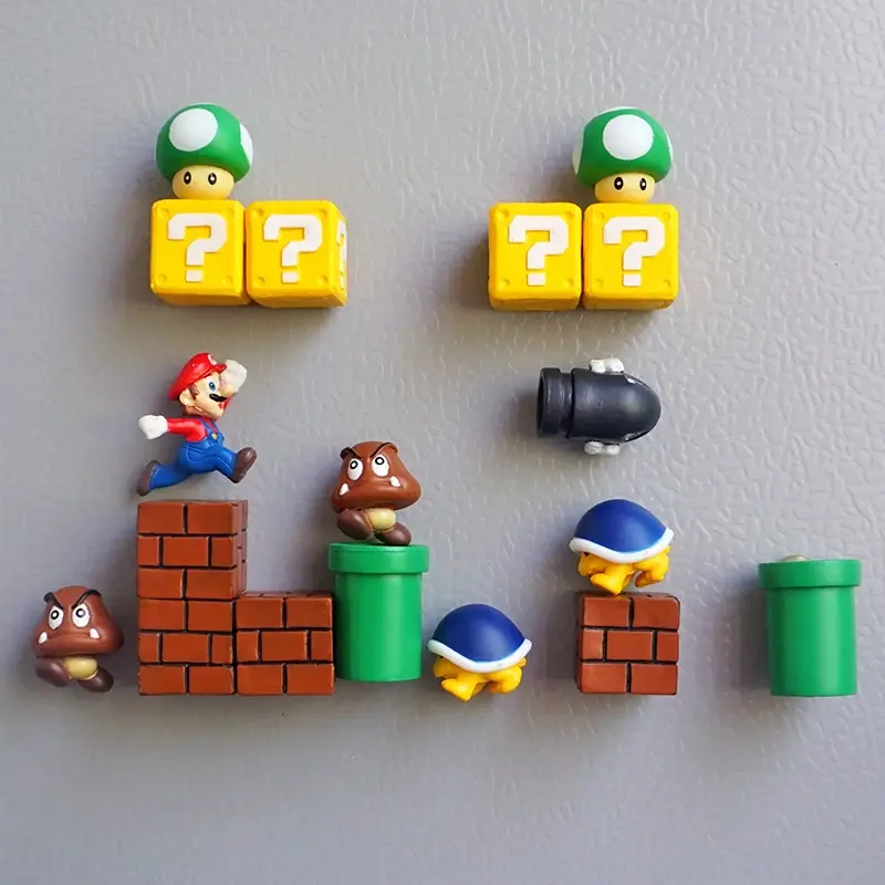 Magnetisches Whiteboard Netter Hund Visitenkarte Kühlschrank Magnet Harz 3d Mario Kühlschrank Magnet Kunden spezifischer Flaschen halter