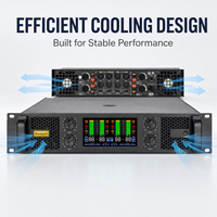 Amplificateur de puissance professionnel AD408 2 canaux 800W*4, montage en rack, amplificateur PA avec écran LCD pour système sonore de scène, karaoké, bar