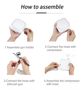 Kit aérographe avec <span class=keywords><strong>compresseur</strong></span> avec buse de 0.3mm 30PSI haute pression Idéal pour la peinture Modelage Décoration Gâteau Pâtisserie Maquillage Nail Art - Product Image 5