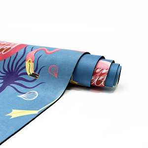 Tapis de <span class=keywords><strong>yoga</strong></span> pour enfants en microfibre antidérapant, motif animal de dessin animé flamant rose, prix de gros, pour jeu/danse/entraînement - Product Image 4