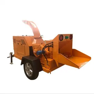 Máquina de corte de madeira do registro do motor diesel 20 mm da hp 102 fichas madeira máquina de corte chipper da galhos da madeira