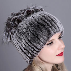 Casquette en <span class=keywords><strong>fourrure</strong></span> de renard argenté de luxe, inspirée de la mode russe, pour <span class=keywords><strong>femme</strong></span>, protection contre le froid - Product Image 2