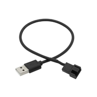 Cable Adaptador USB Externo a Mini 4P para Ventilador de PC, Cable de Alimentación de 5V 12V para Ventilador de CPU